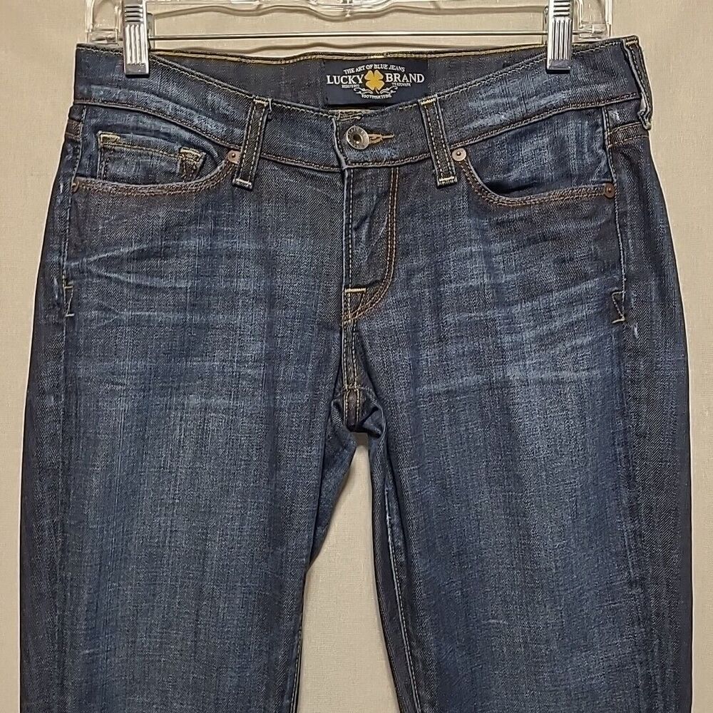 Lucky Brand Women's Zoe Skinny Jeans Size 6/28 Regular Dark Wash Low Rise - Picture 3 of 15